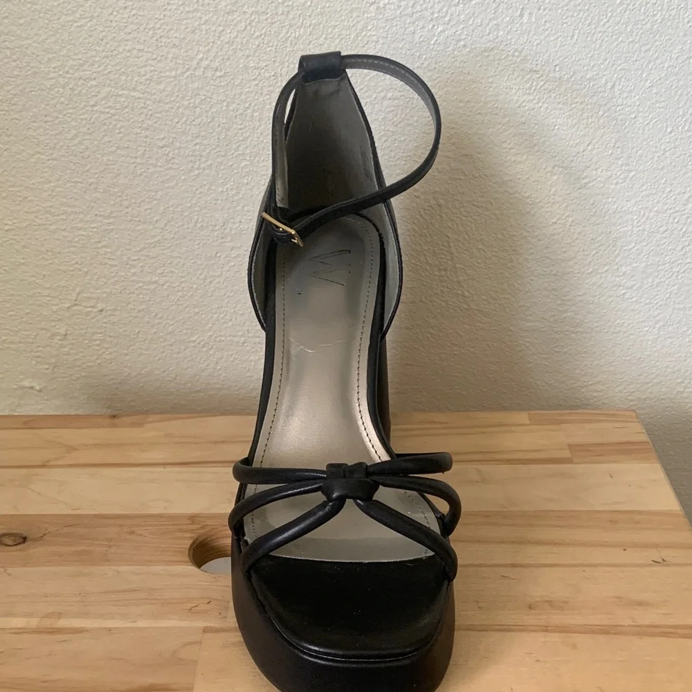 WORTHINGTON Ellsworth Slingback Chunky Heel Platform Black 7.5 - Picture 3 of 13